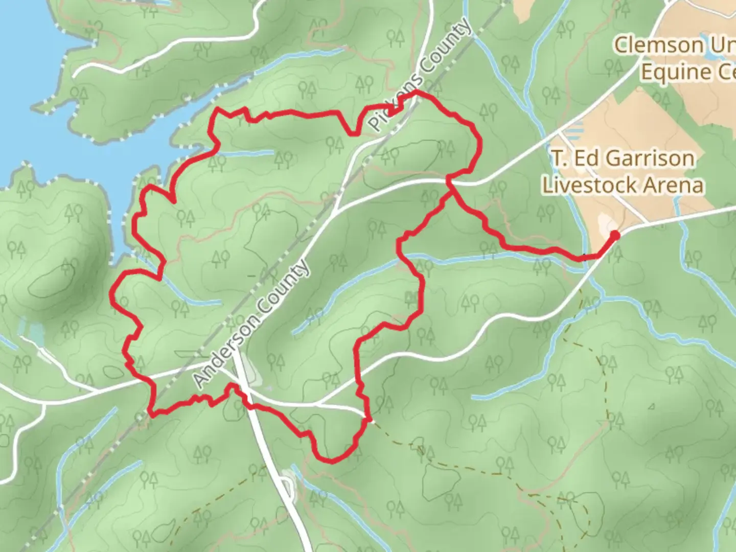 An image depicting the trail Arena Boulevard Loop and its surrounding area.