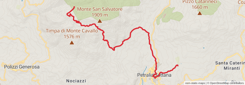 Sentiero Italia - Sicily Section stage 22 Map