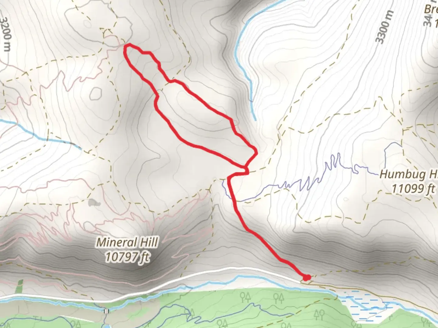 An image depicting the trail Golden Rule Loop Trail and its surrounding area.
