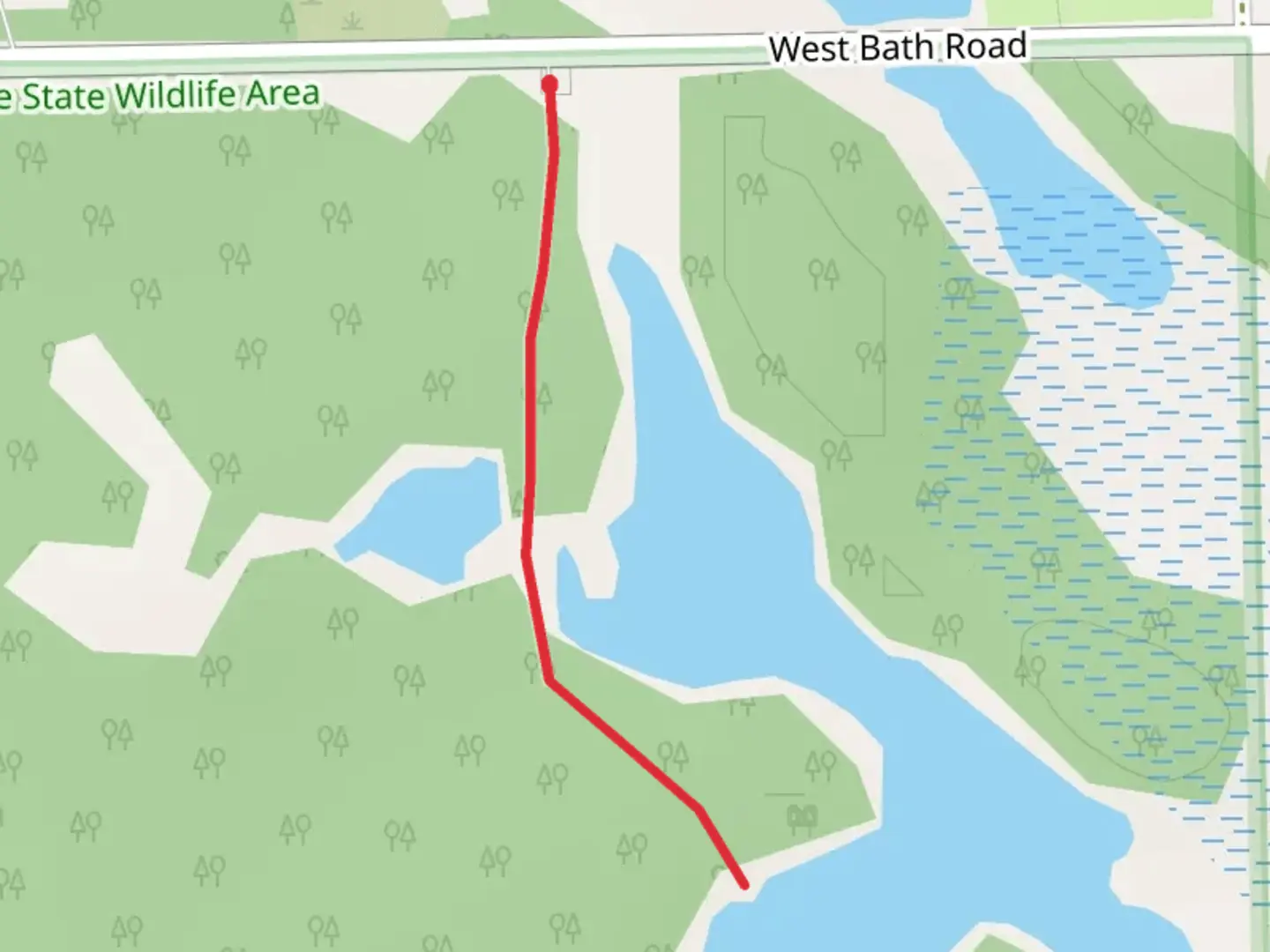 An image depicting the trail Moon Lake Walk and its surrounding area.