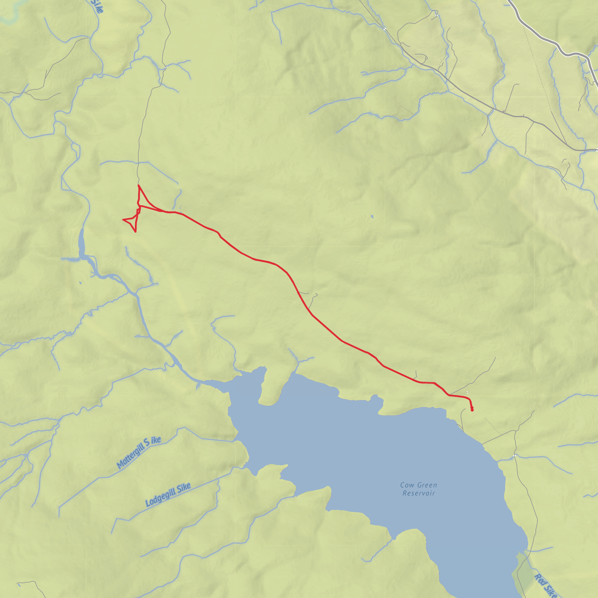 Cow Green Mine History Walk mobile static map