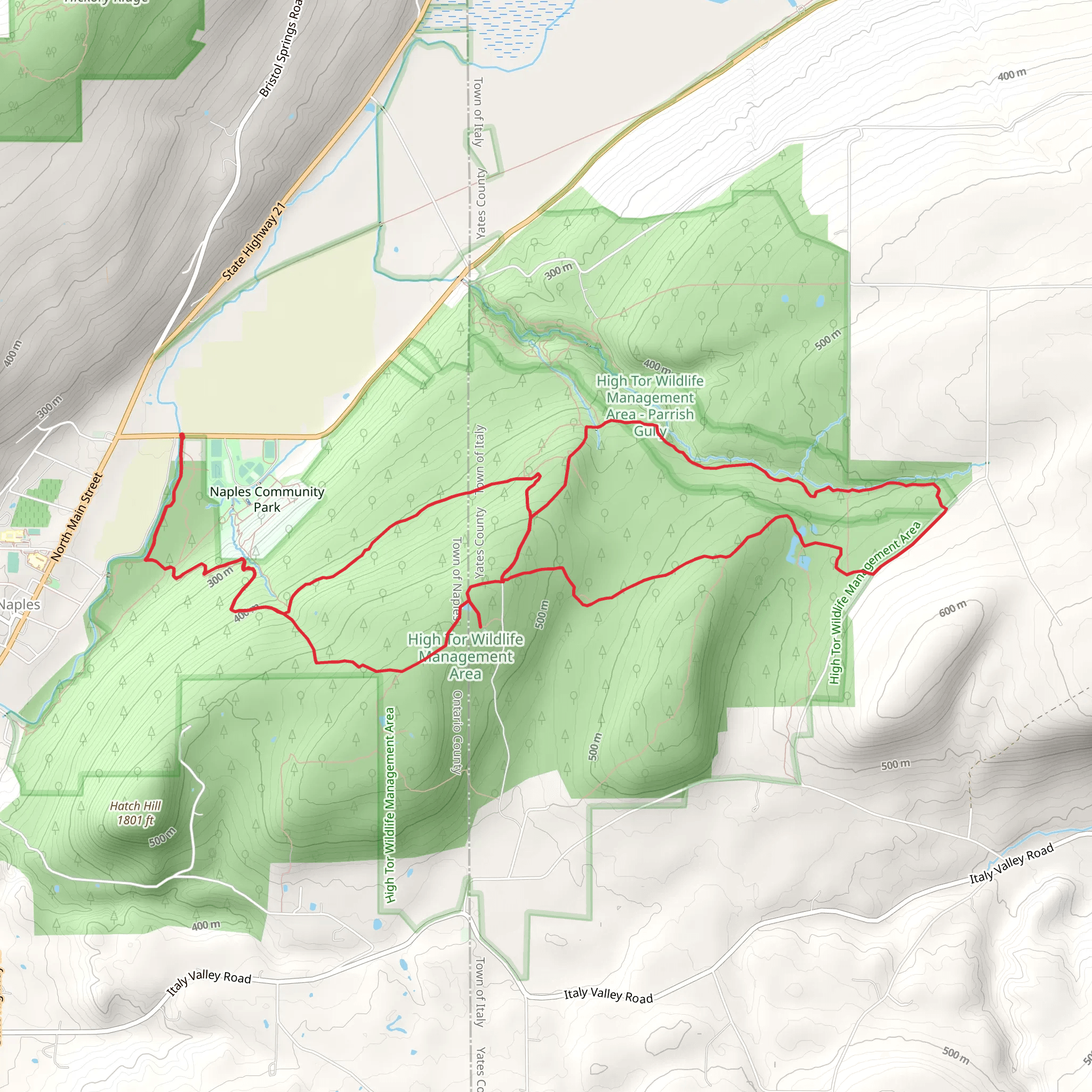 Naples Creek and Flt Blue Site Trail mobile static map