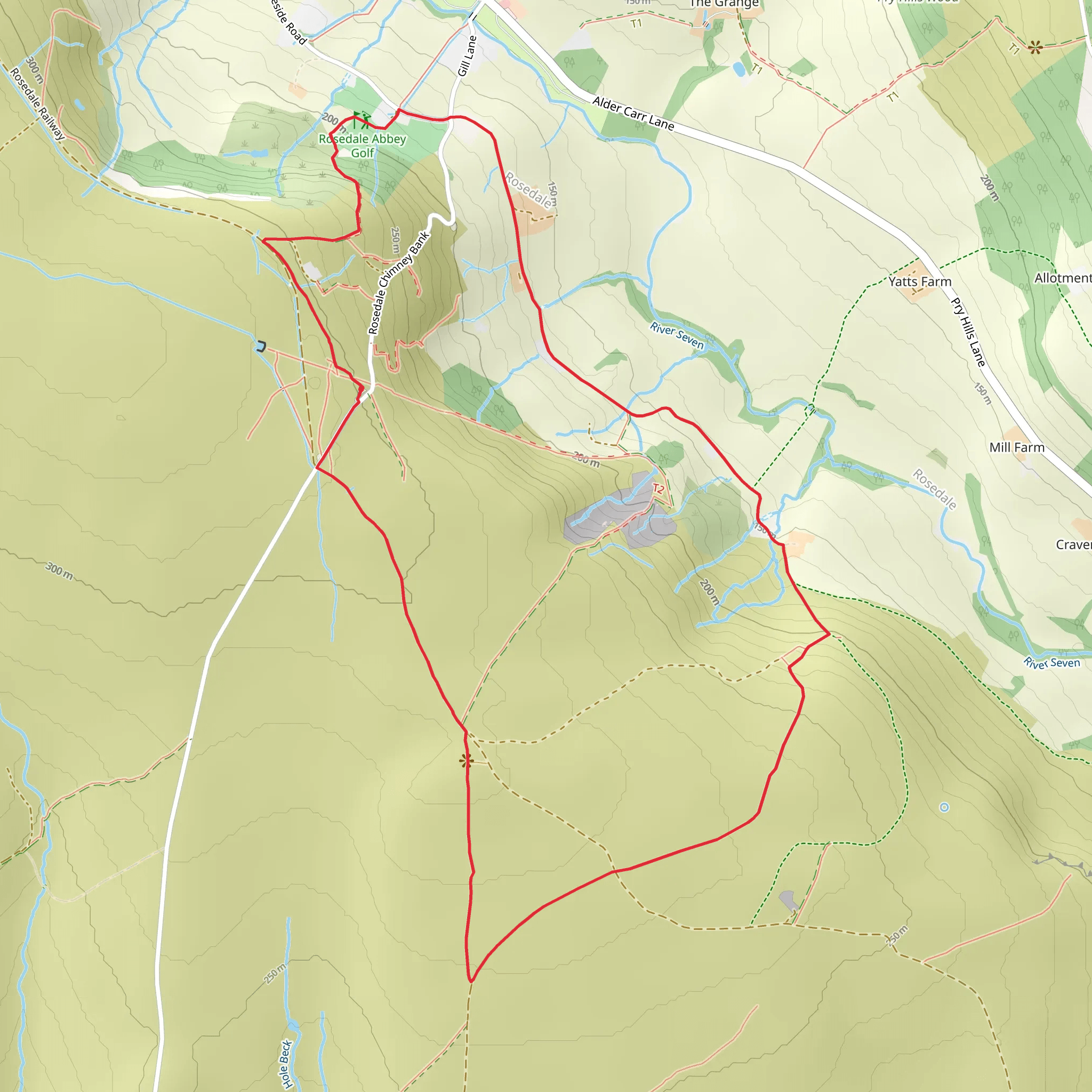 Bank Top Kilns and Ana Cross Loop mobile static map