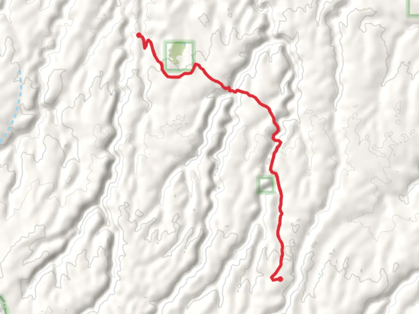 An image depicting the trail U-Bar Trail to Barbershop Trail and its surrounding area.