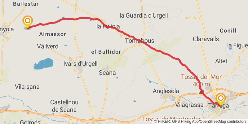 Camino Catalan stage 8 Map