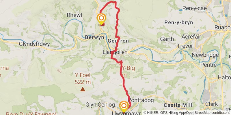 Wales Cistercian Way stage 40 Map