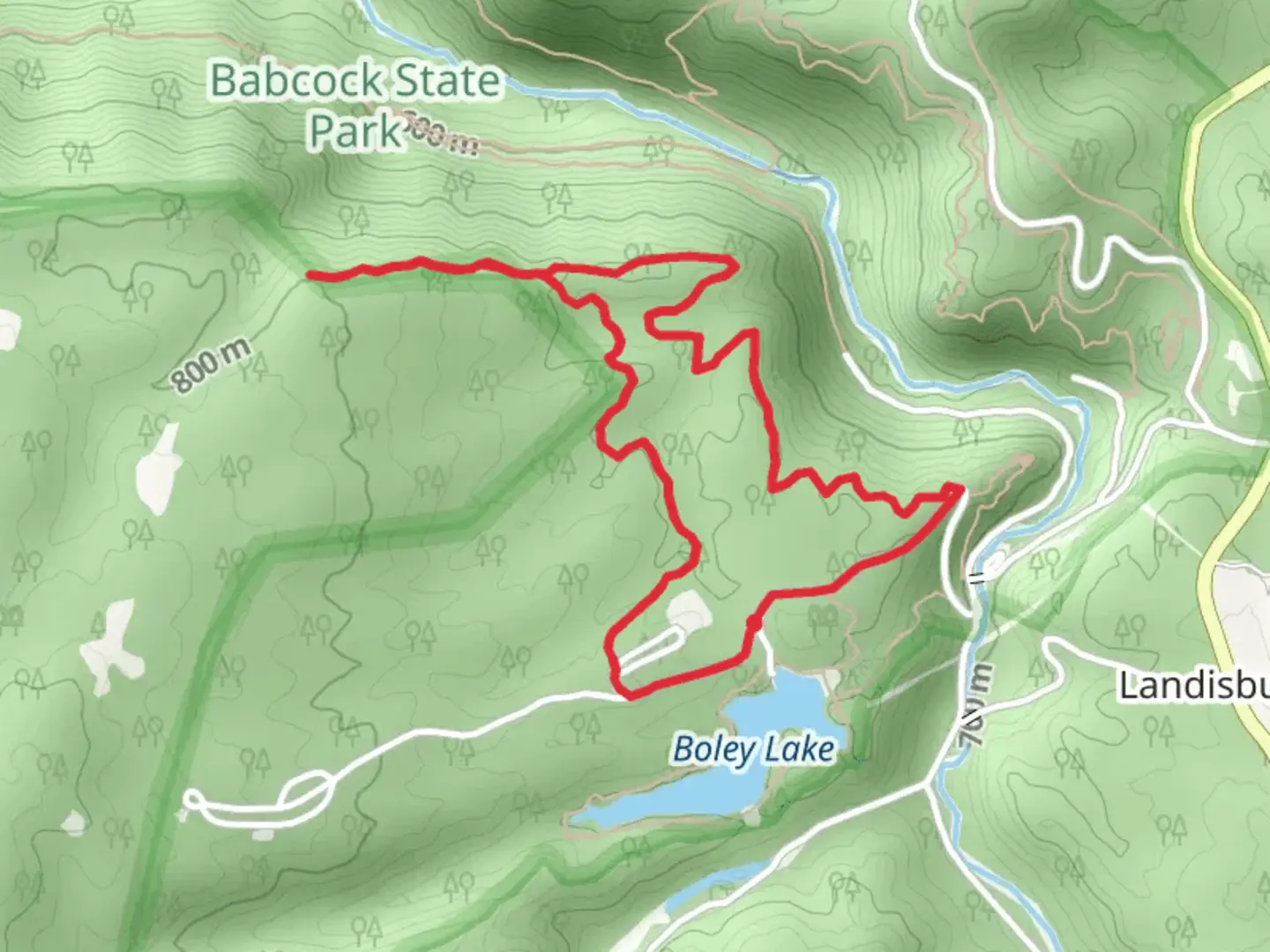 An image depicting the trail Triple Creek and Wilderness Loop Trail and its surrounding area.