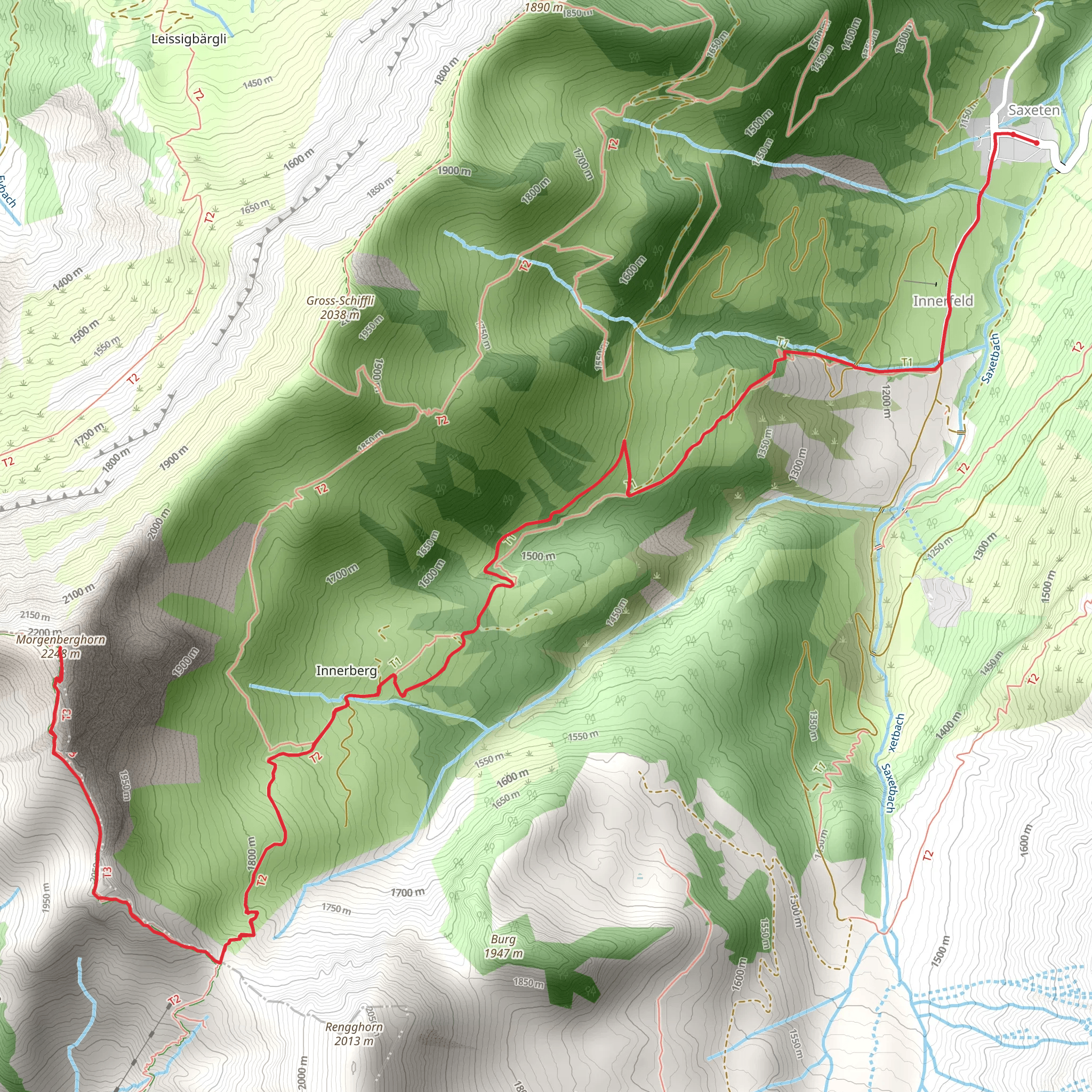 The quiet of evening on the Morgenberghorn mobile static map