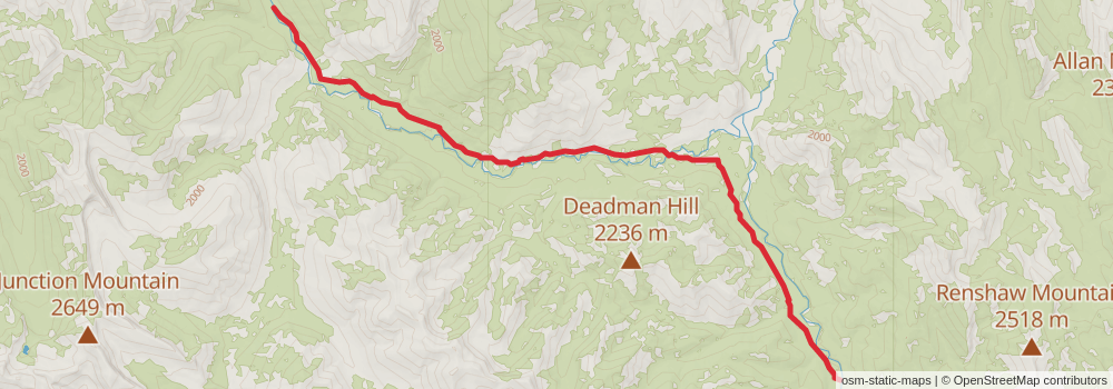 American Perimeter Trail - Rocky Mountains Primary stage 131 Map