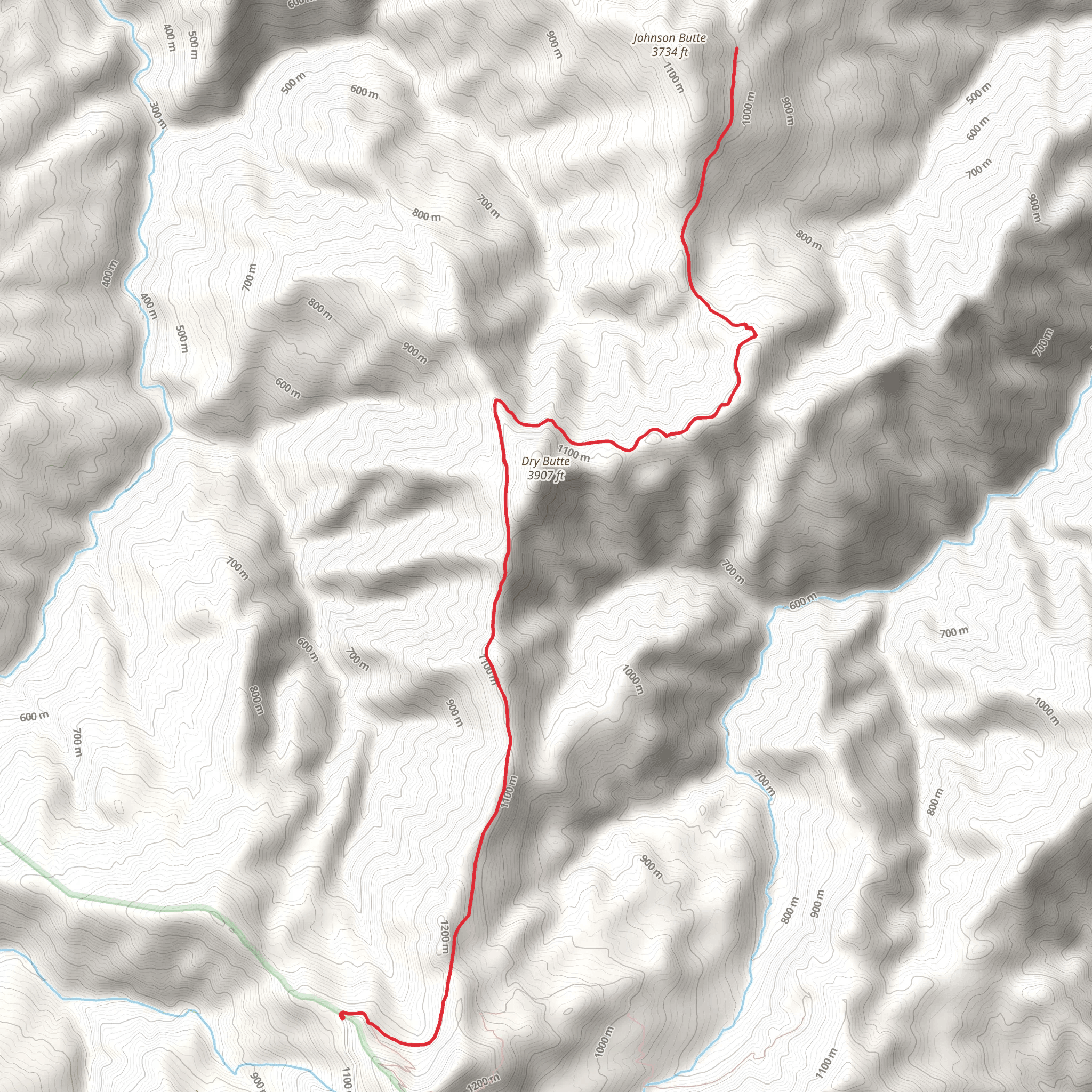 Johnson Butte Trail mobile static map