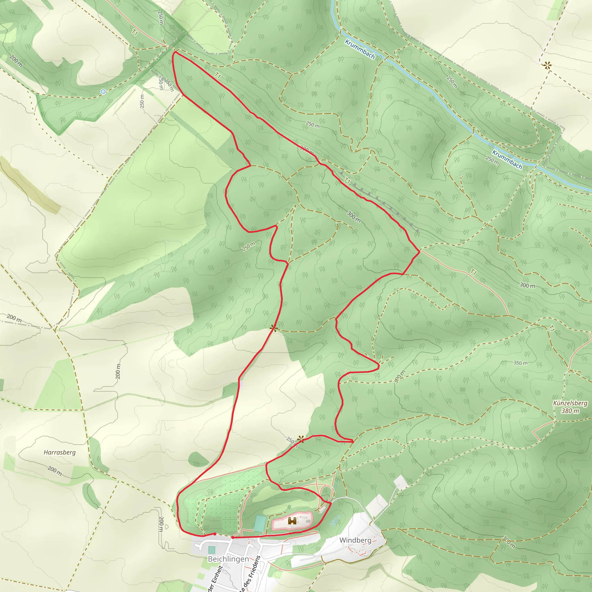 Rundweg Beichlinger Scchmuecke mobile static map