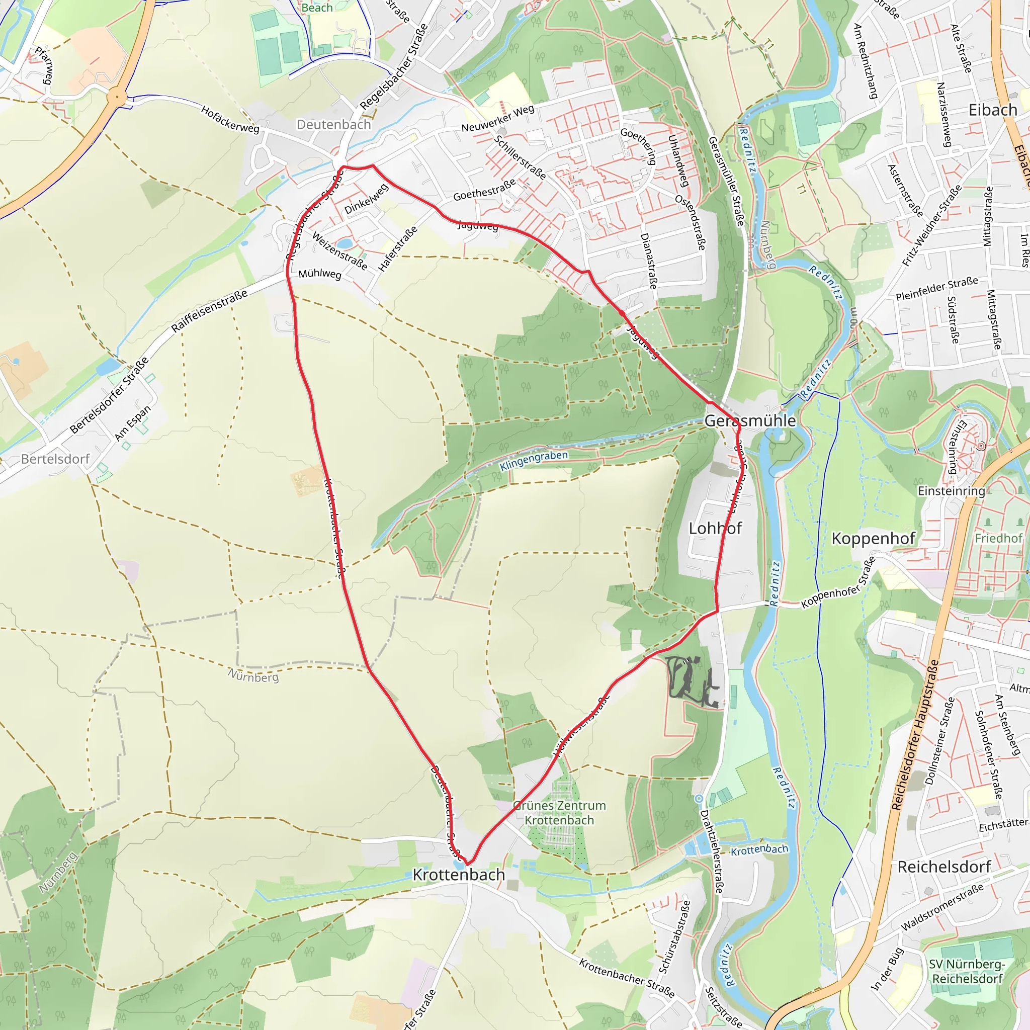 Gerasmühle Loop mobile static map