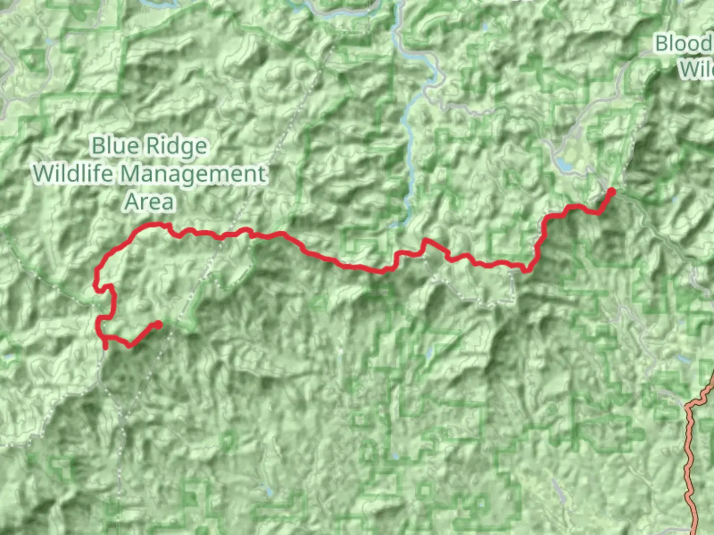 An image depicting the trail Ramrock Mountain to Springer Mountain via Appalachian Trail and its surrounding area.