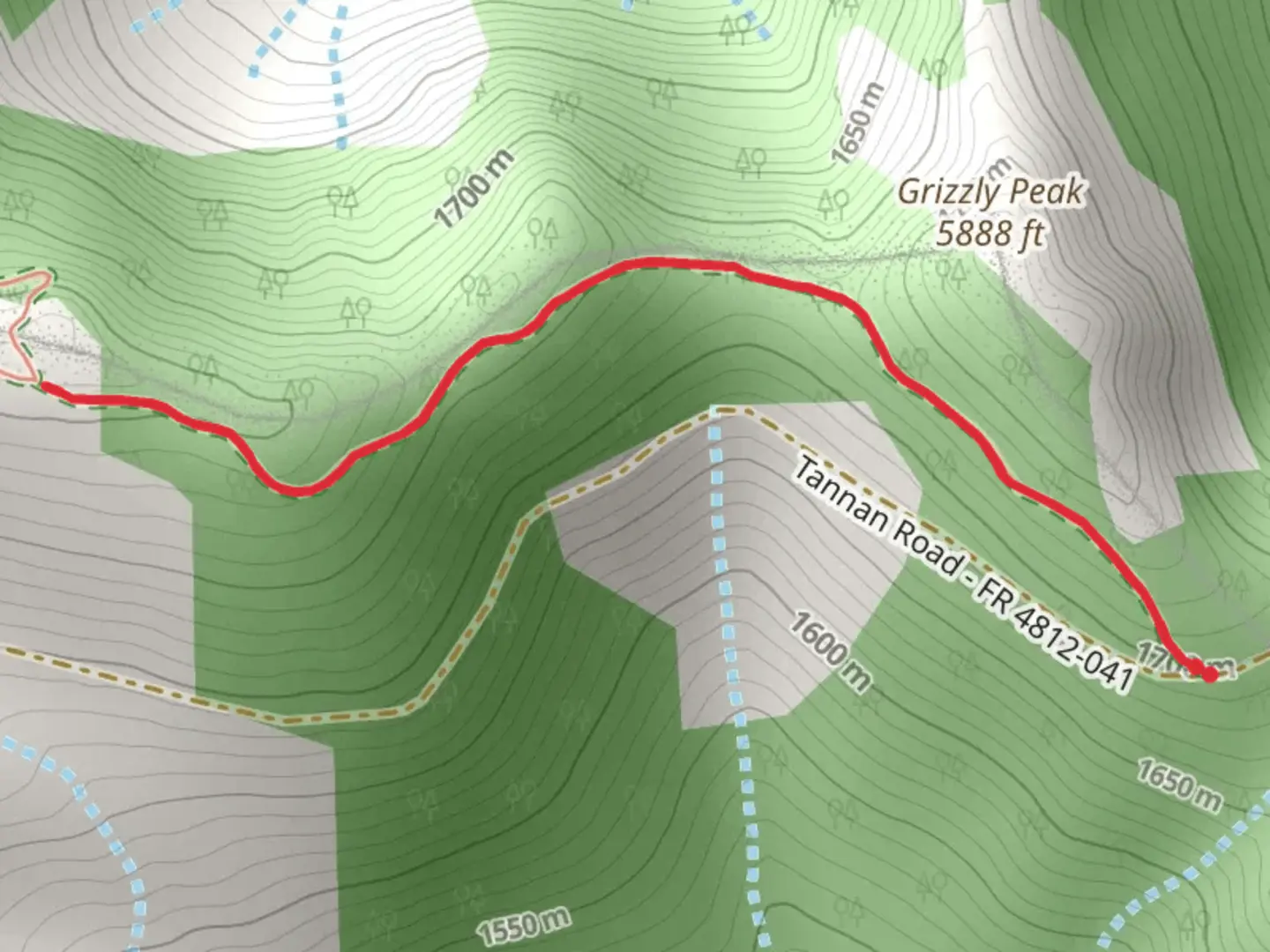 An image depicting the trail Kings Saddle Trail and its surrounding area.