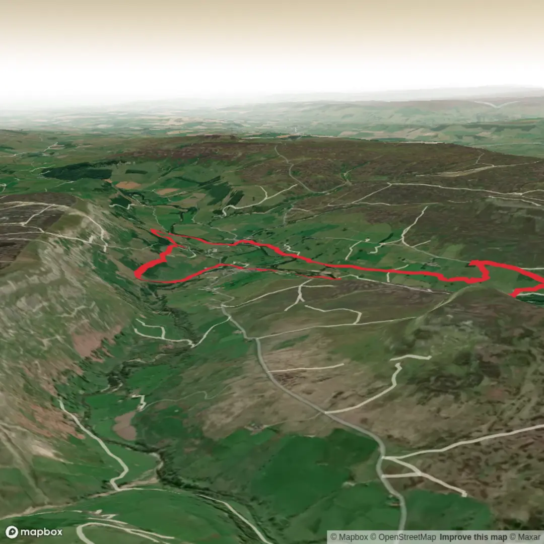 An image depicting the trail Reeth, Grinton and High Fremington and its surrounding area.