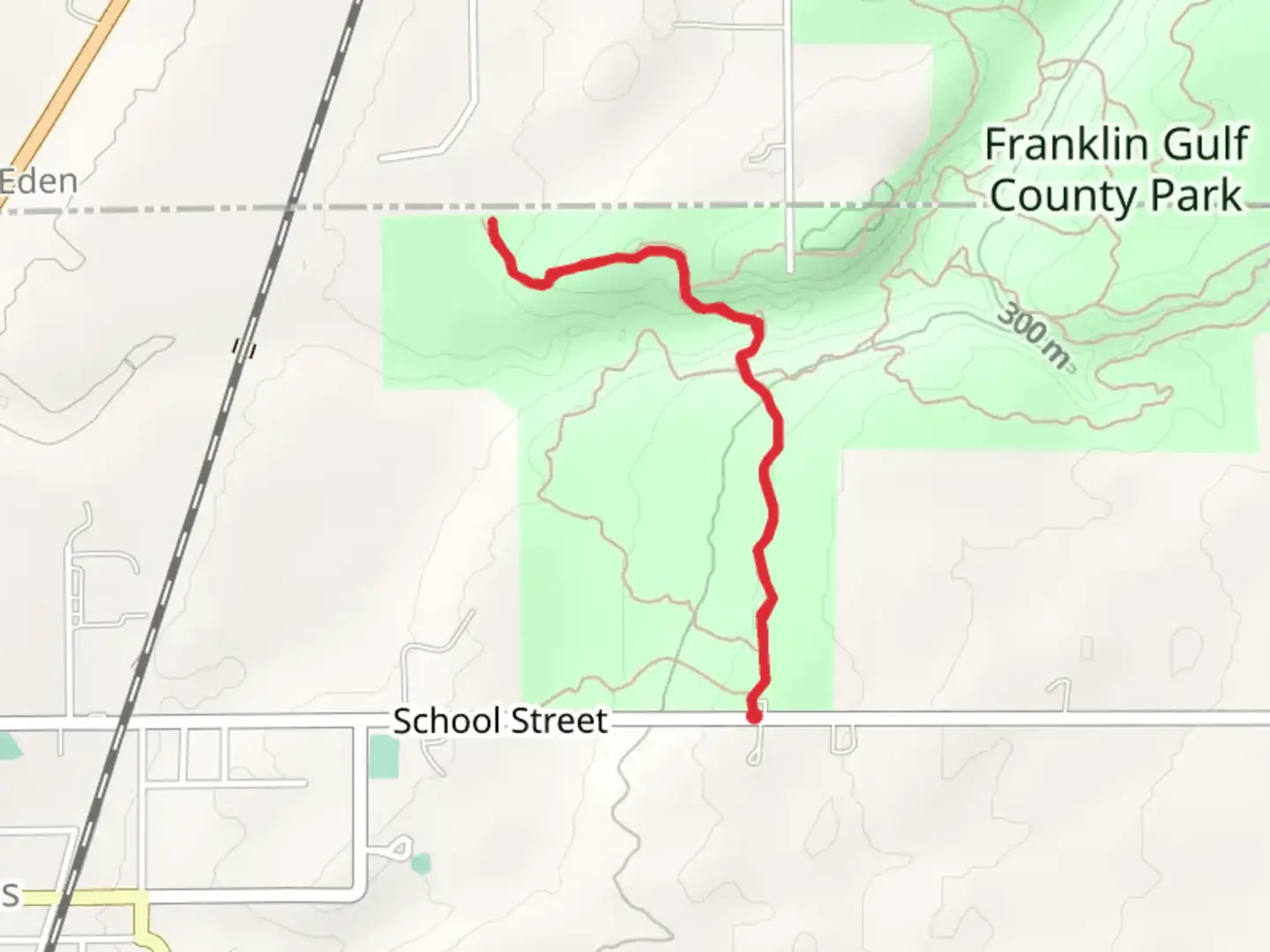An image depicting the trail Franklin Creek and its surrounding area.
