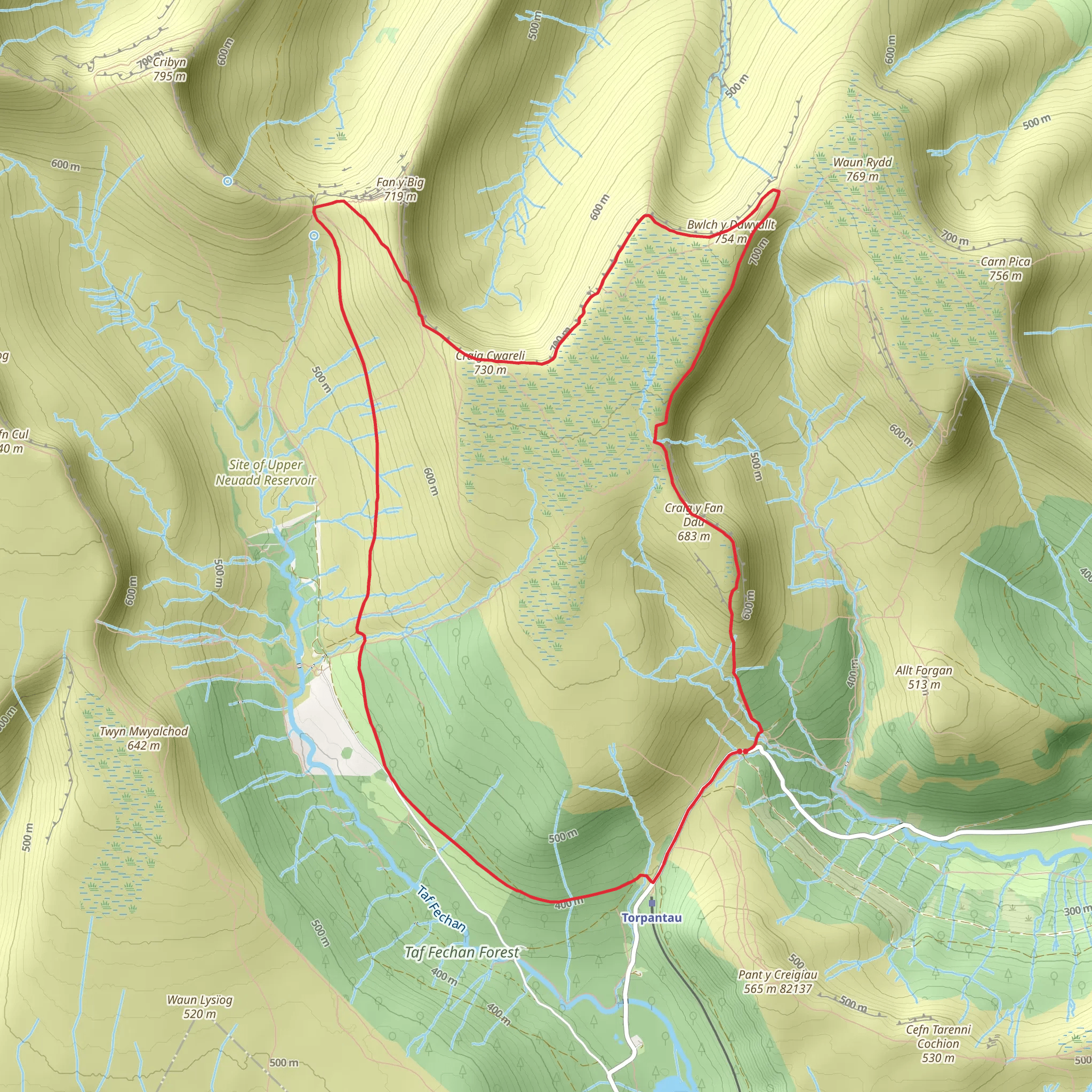 Fan y Big from Torpantau mobile static map