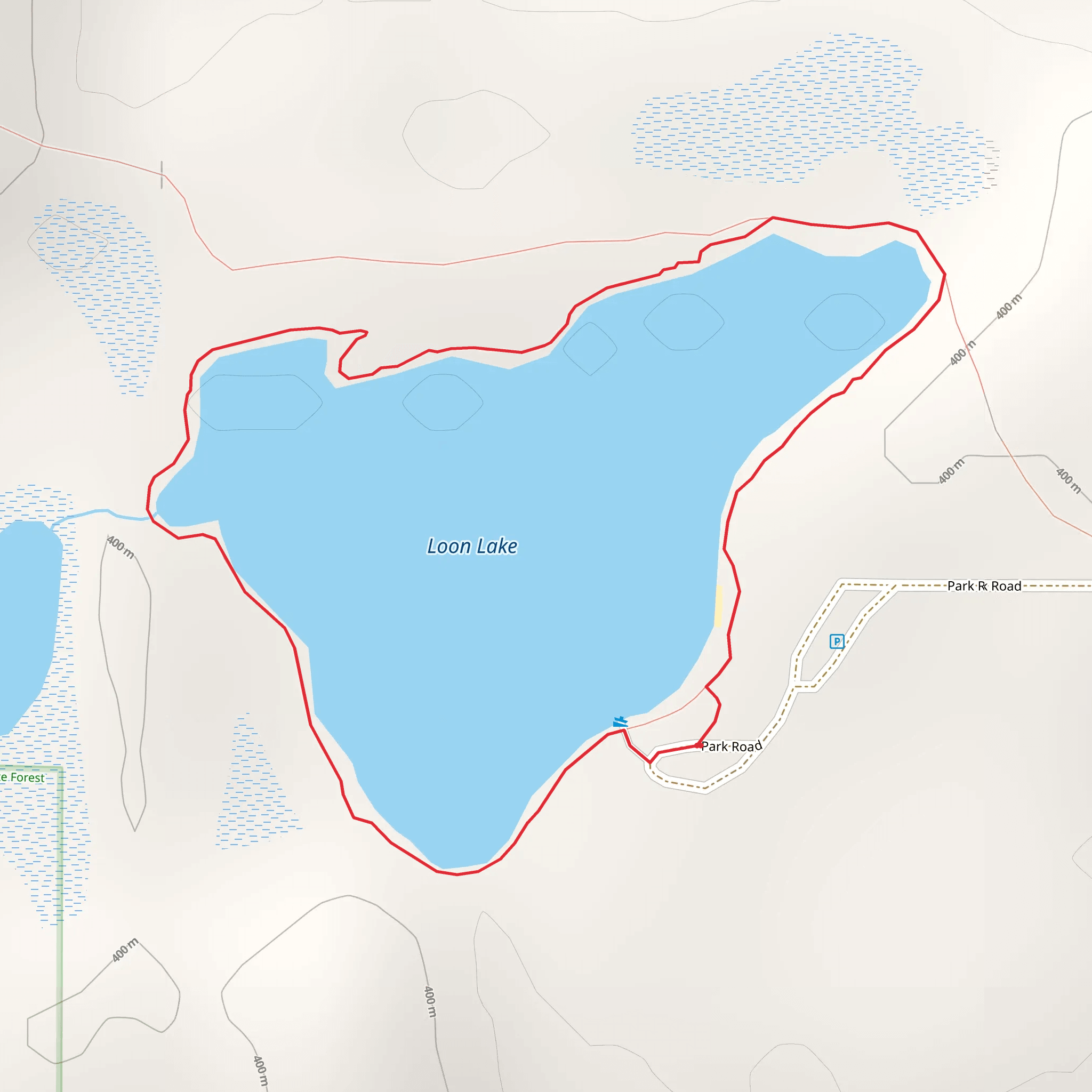 Loon Lake Loop mobile static map