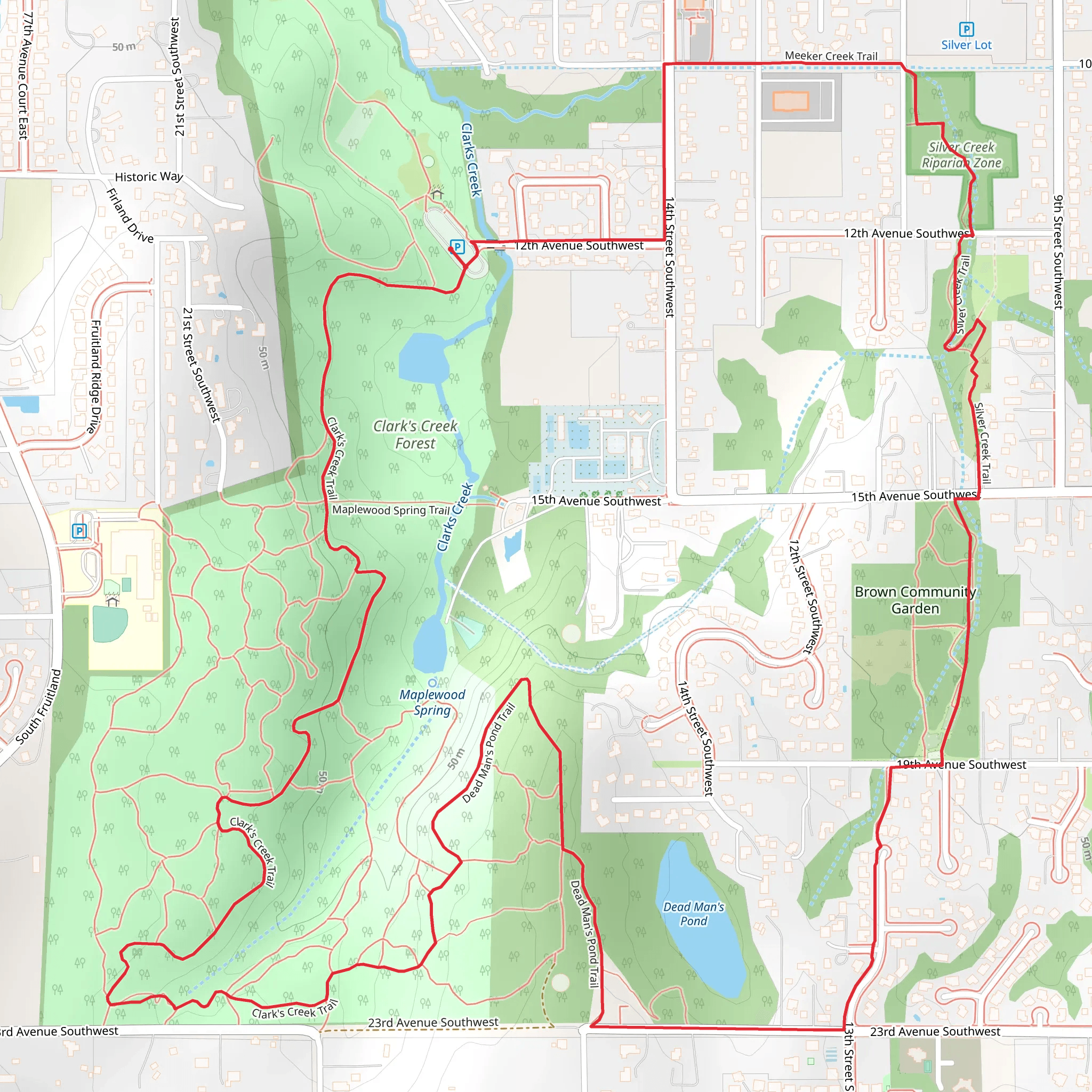 Puyallup Loop Trail mobile static map