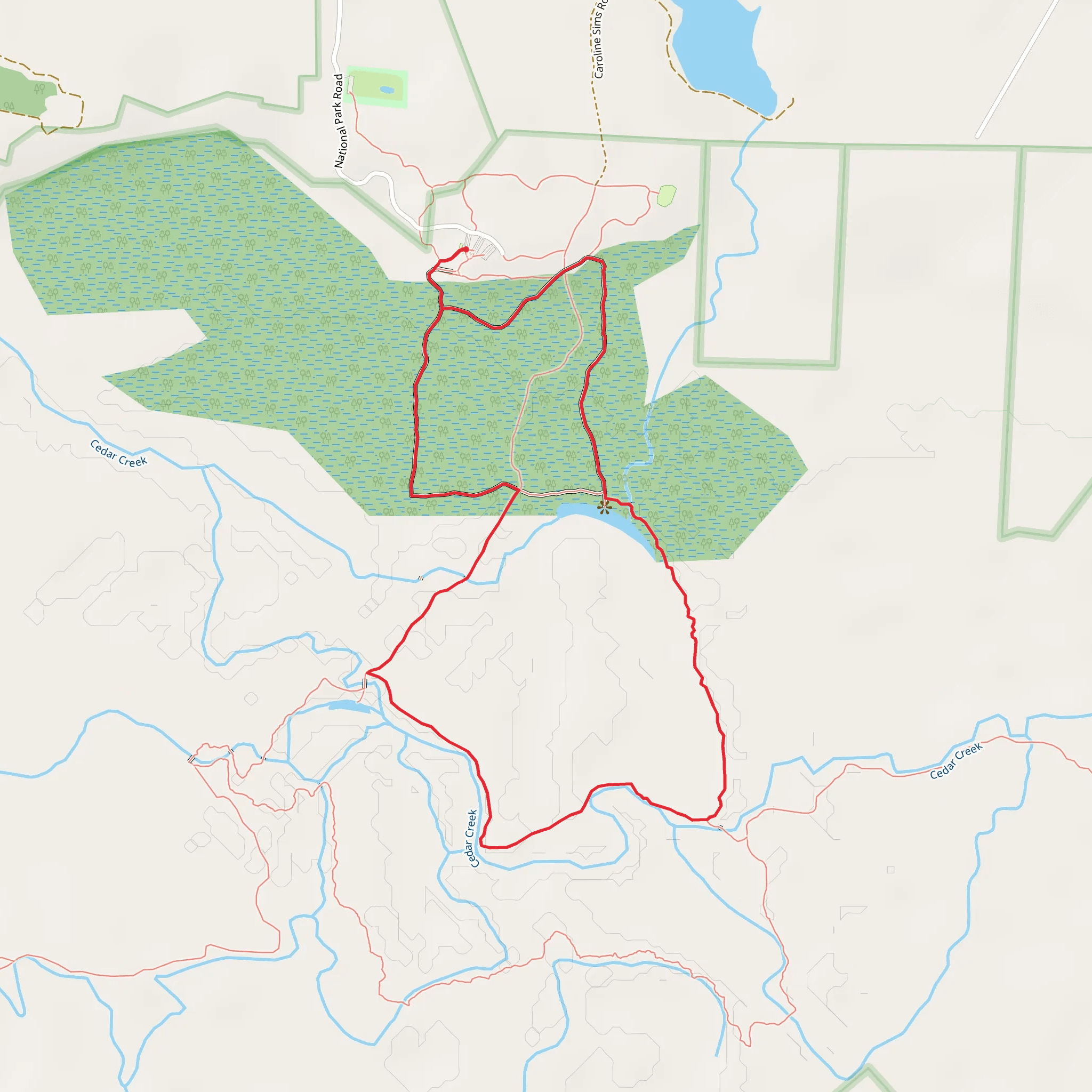 Weston Lake Loop Trail mobile static map