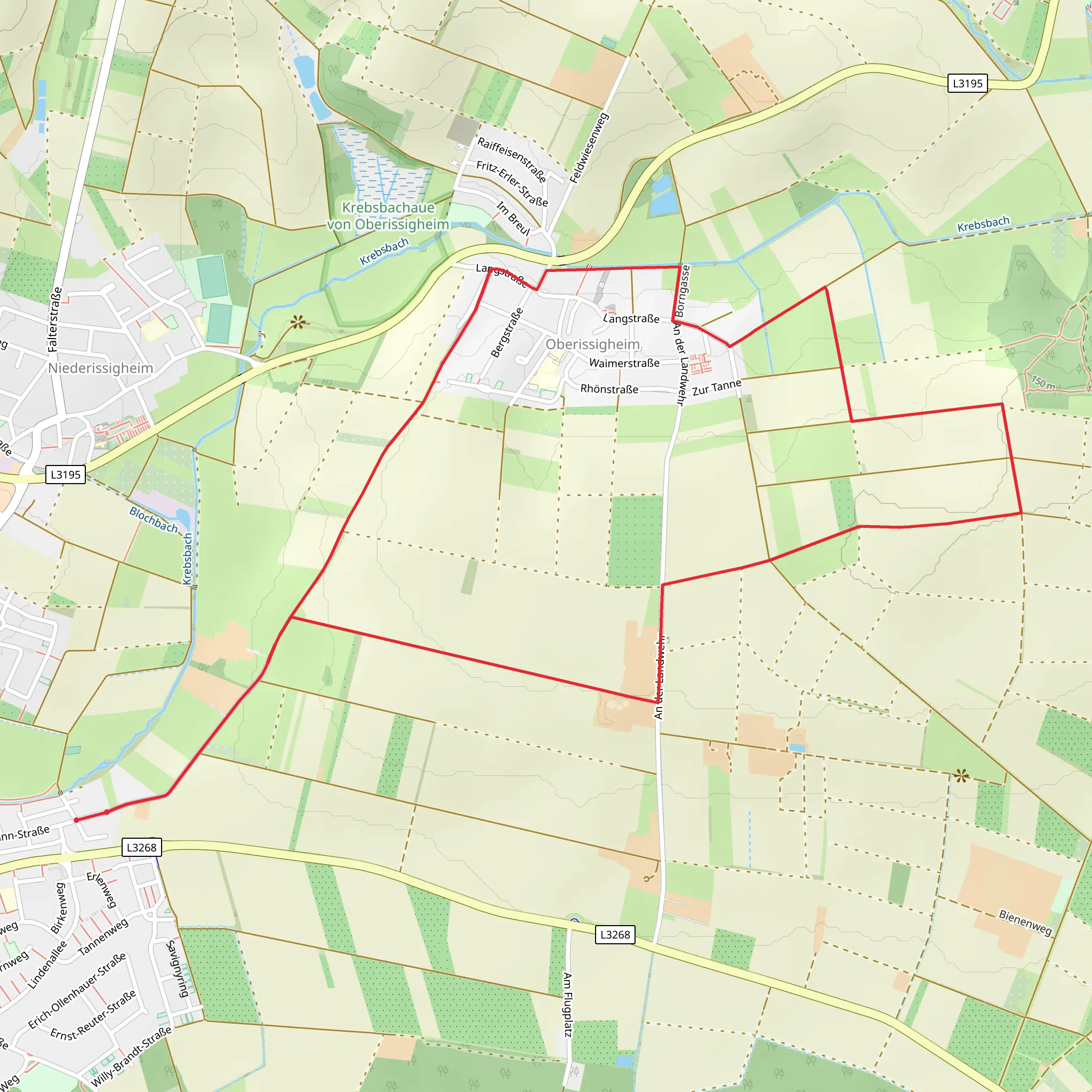 Bruchkoebel Wanderweg mobile static map