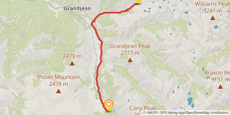 Idaho Centennial Trail stage 19 Map