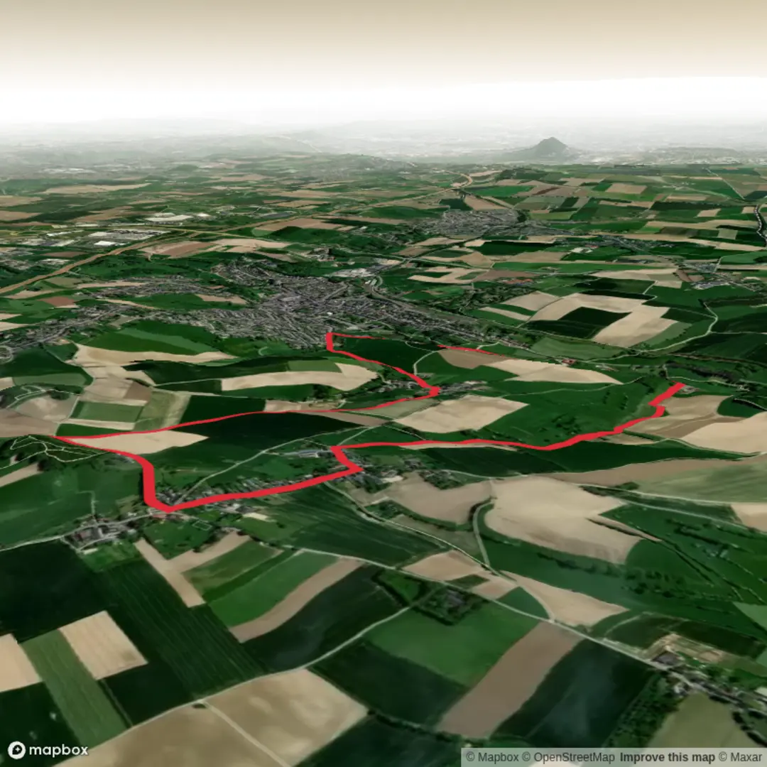 An image depicting the trail Gulpen Wittem and Trintelerbos Weg and its surrounding area.