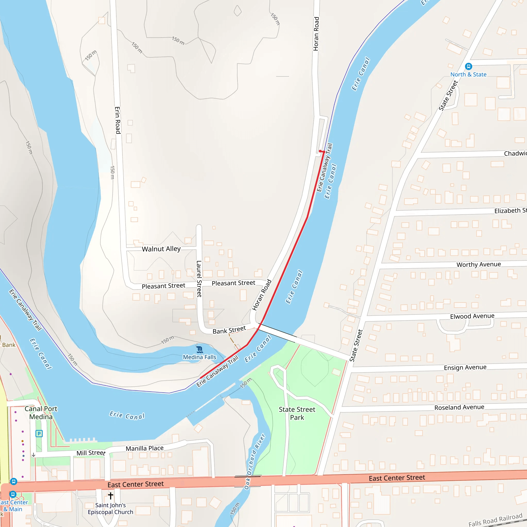 Medina - Empire State Trail mobile static map