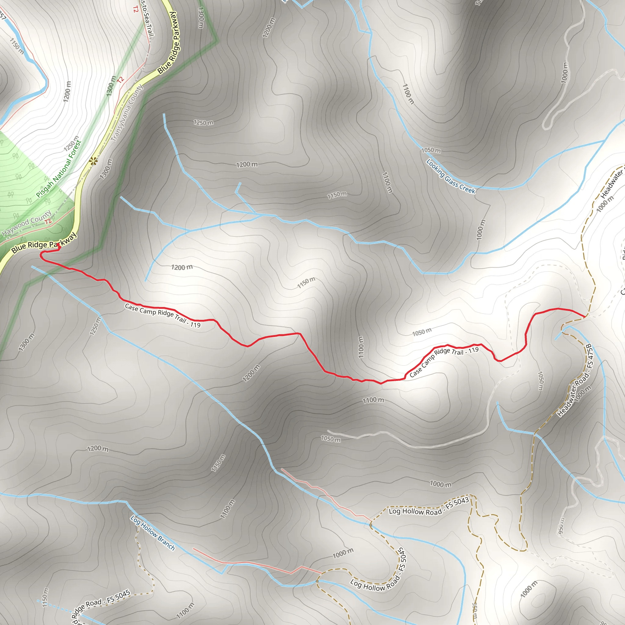 Case Camp Ridge Trail mobile static map