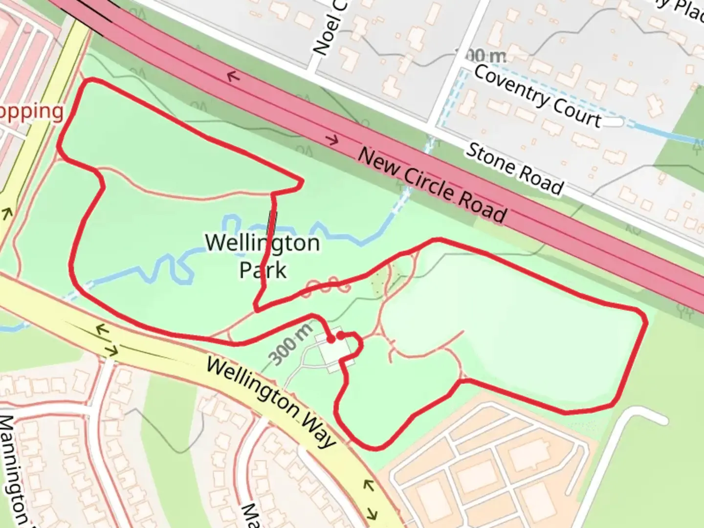An image depicting the trail Wellington Park Loop and its surrounding area.