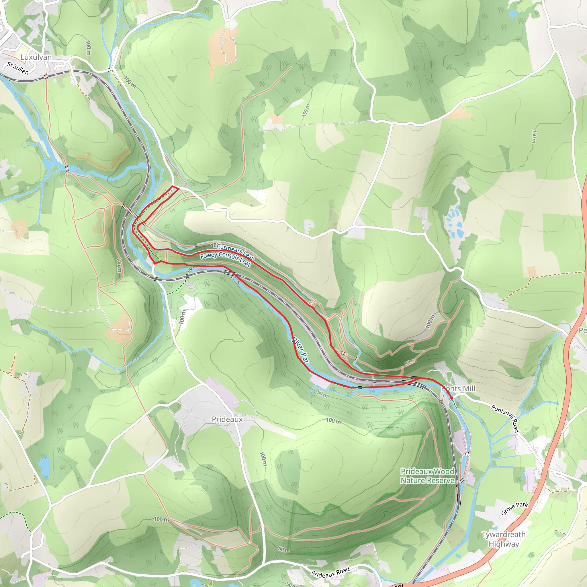 North Hill Wood Loop mobile static map