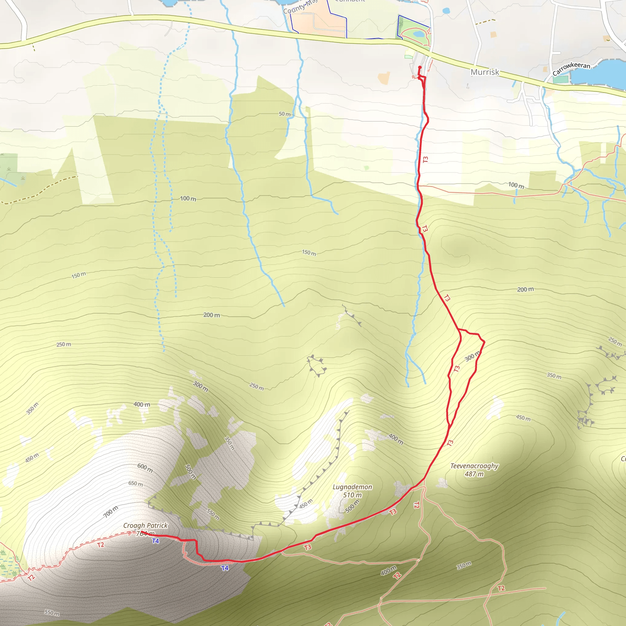 Croagh Patrick and Murrisk Trail mobile static map