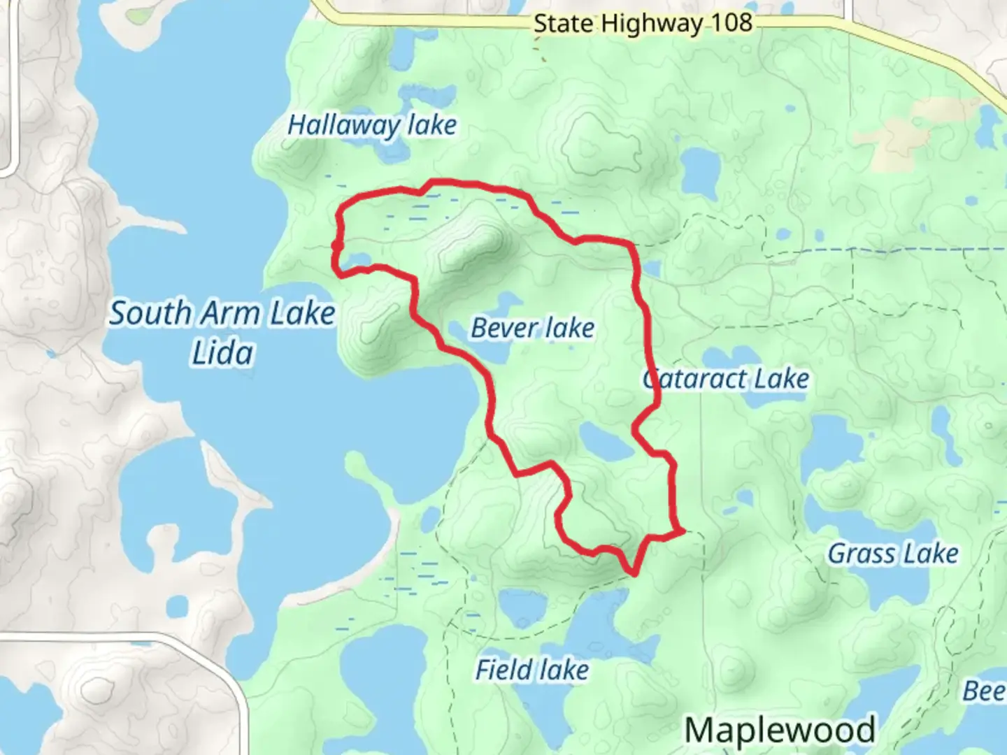 An image depicting the trail Hallaway Hill and Ironwood Loop Trail and its surrounding area.