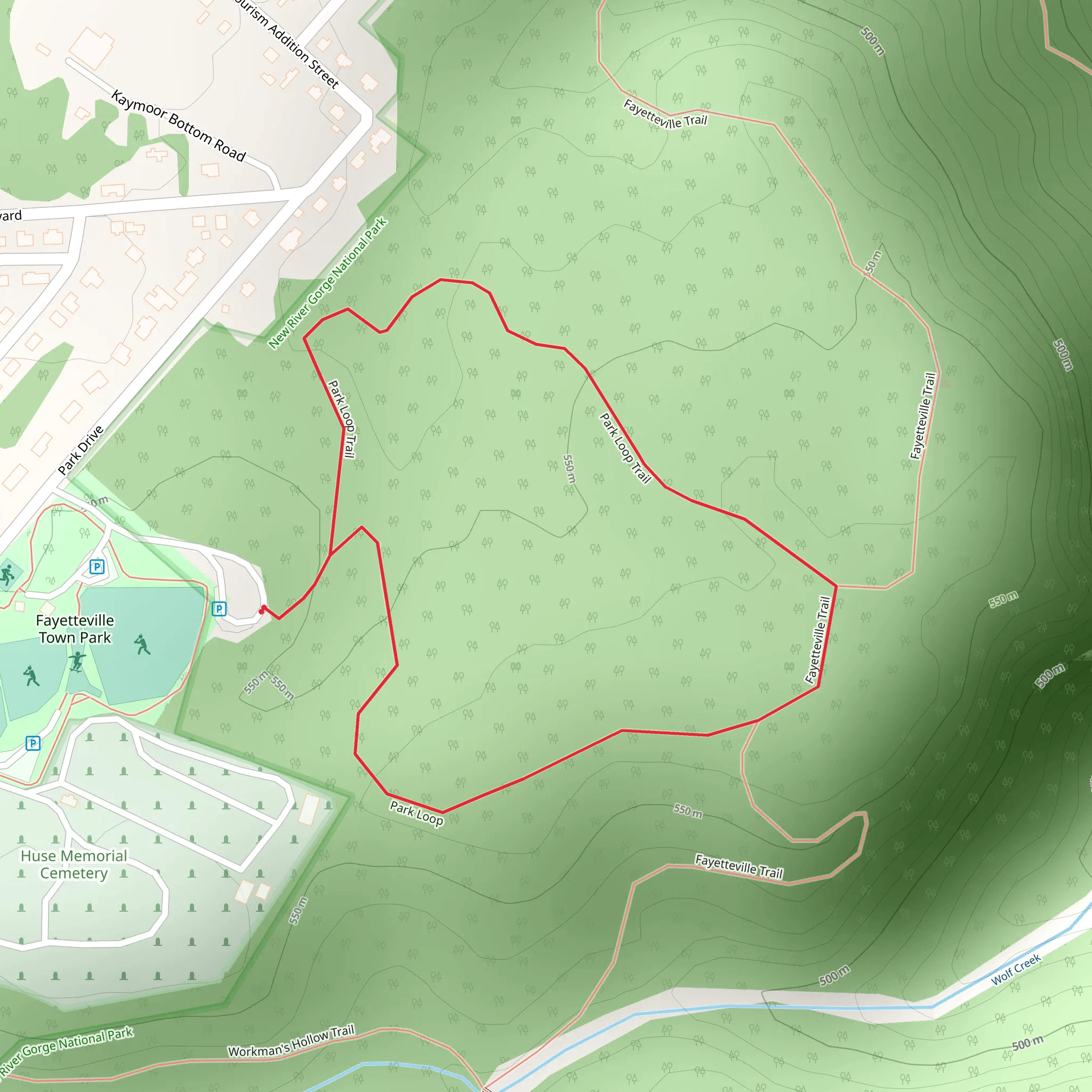 Park Loop Trail Loop mobile static map