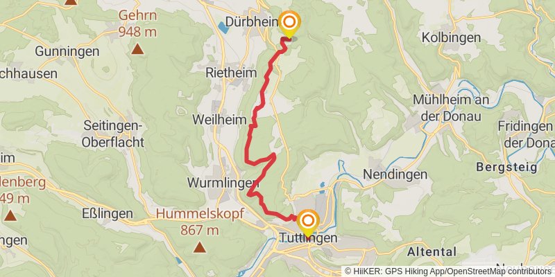 Albsteig stage 19 Map