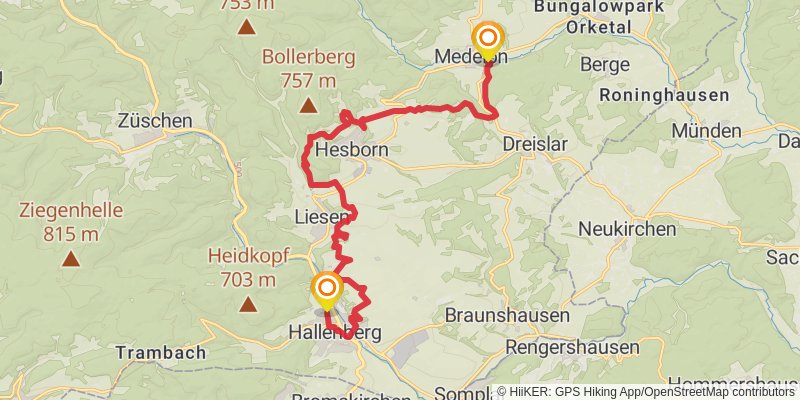 Sauerland-Höhenflug Wanderweg stage 8 Map