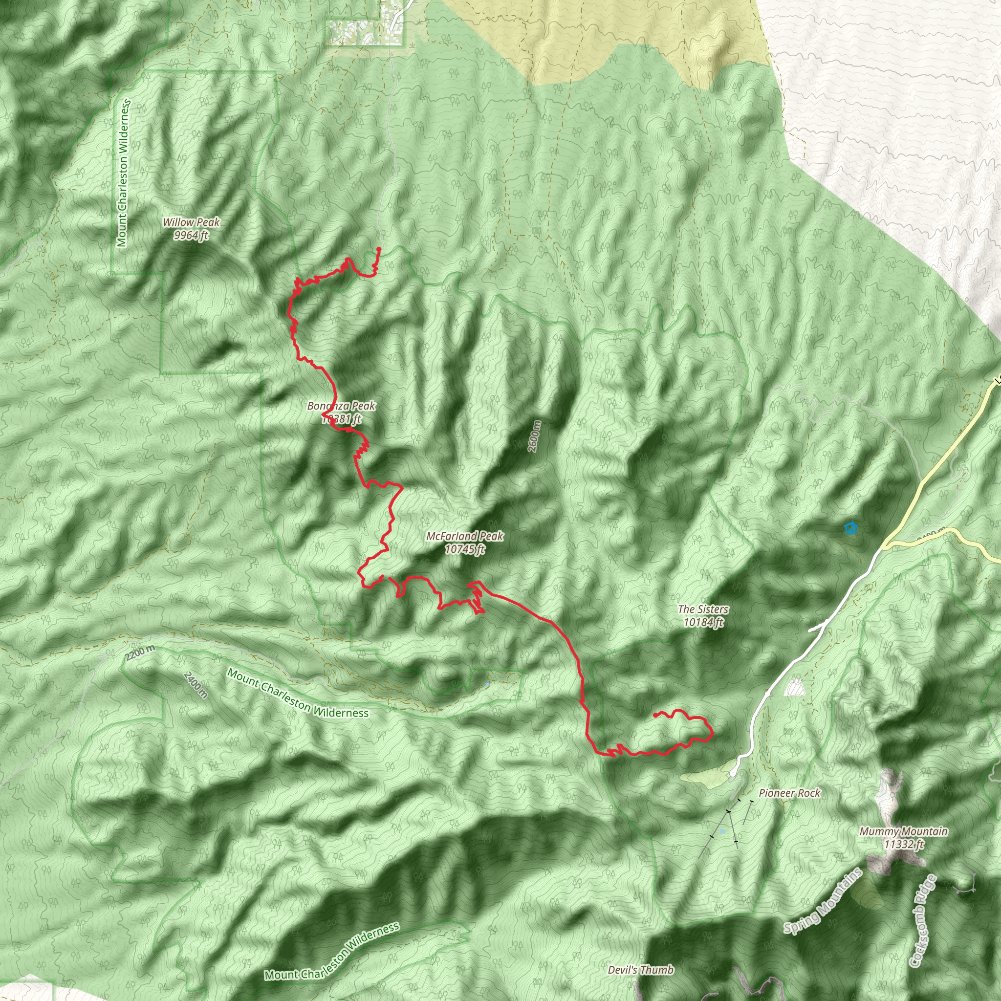 Bonanza Trail mobile static map