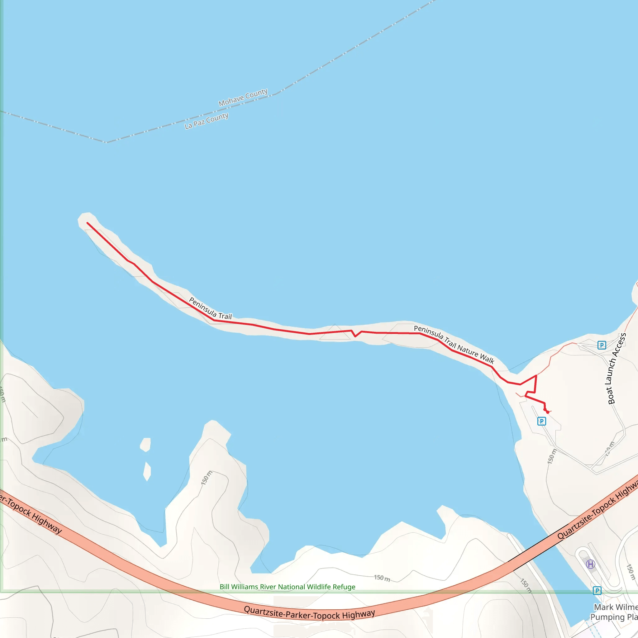 Peninsula Trail mobile static map