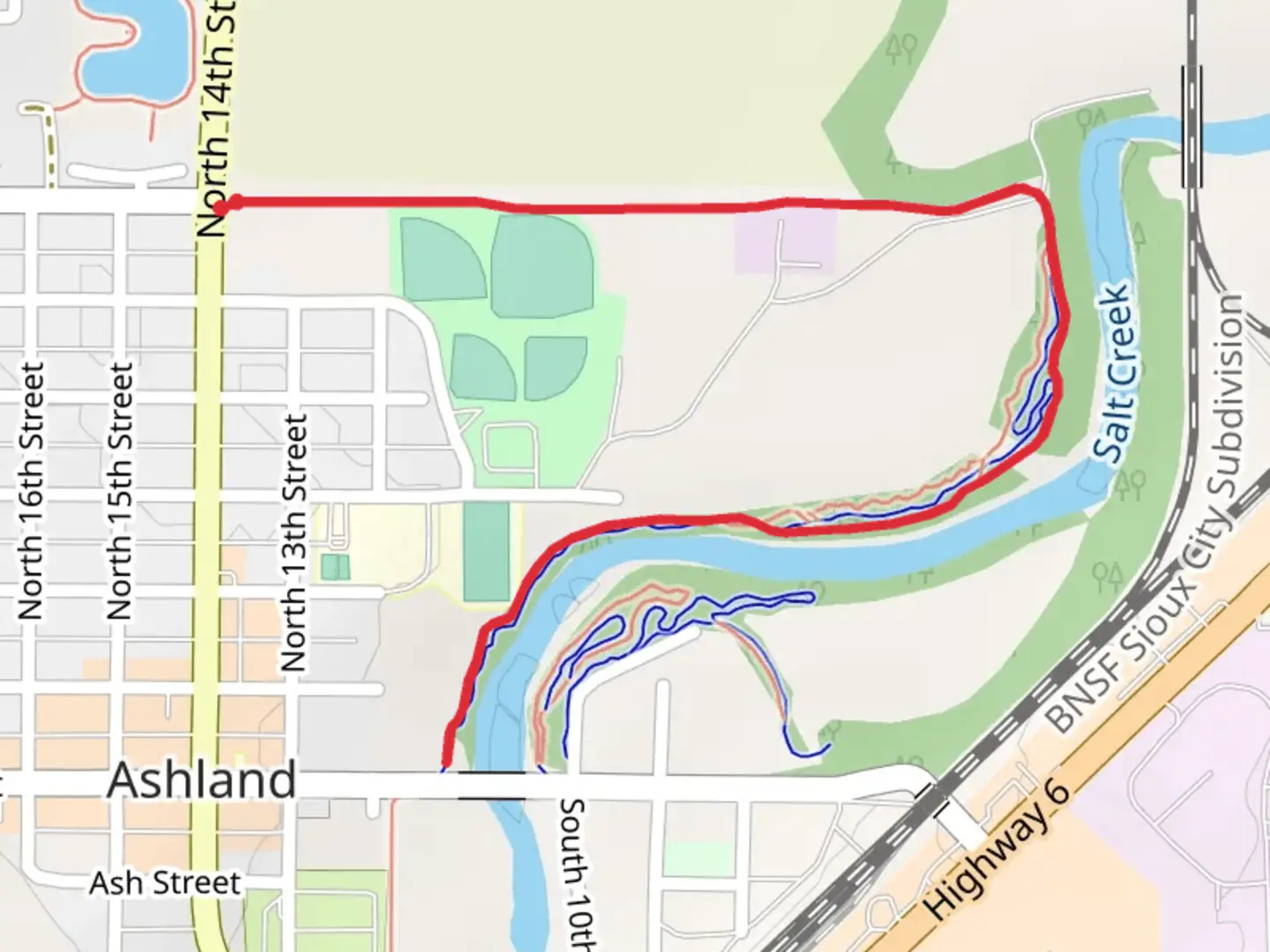 An image depicting the trail Salt Creek and its surrounding area.