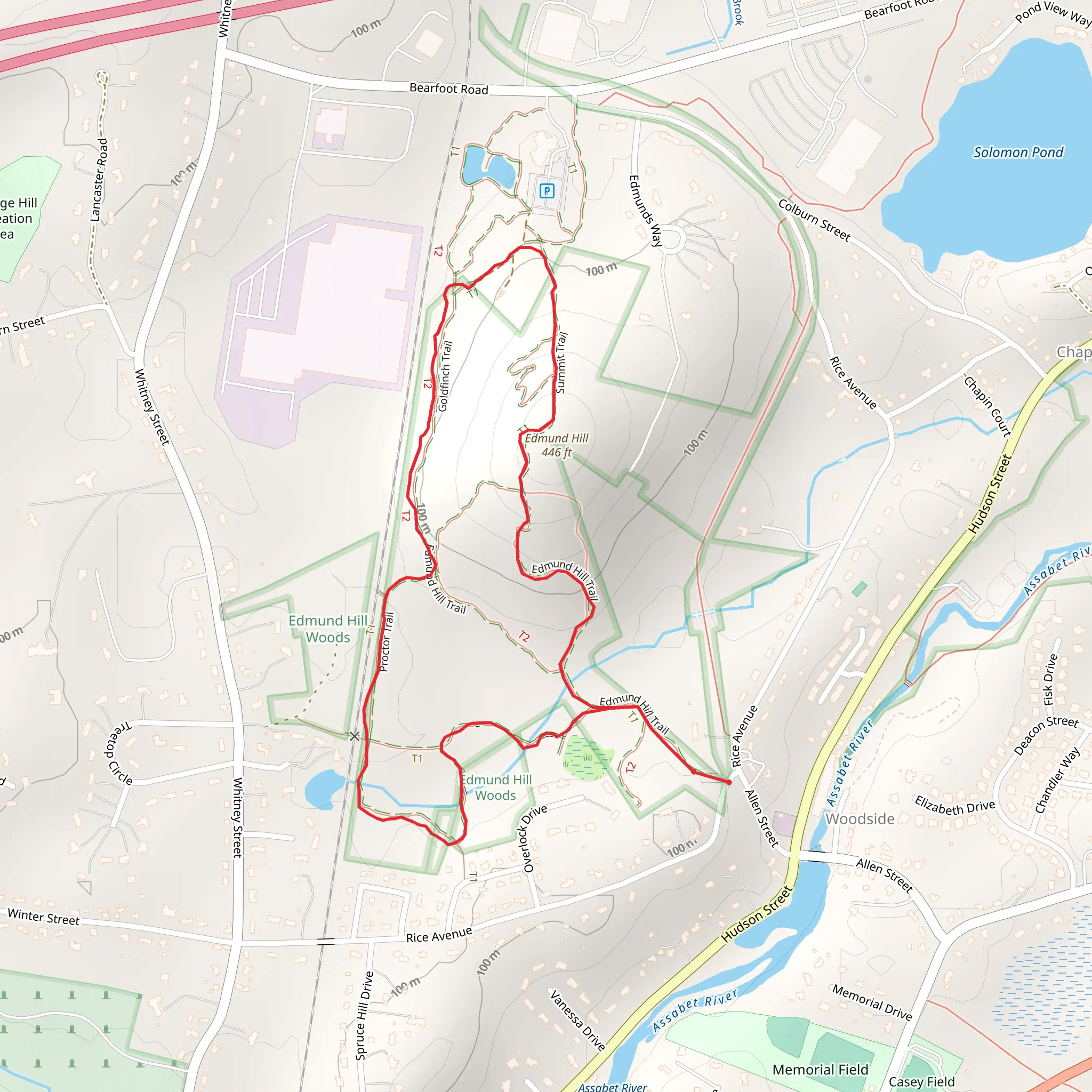 Edmund Hill Loop Trail mobile static map