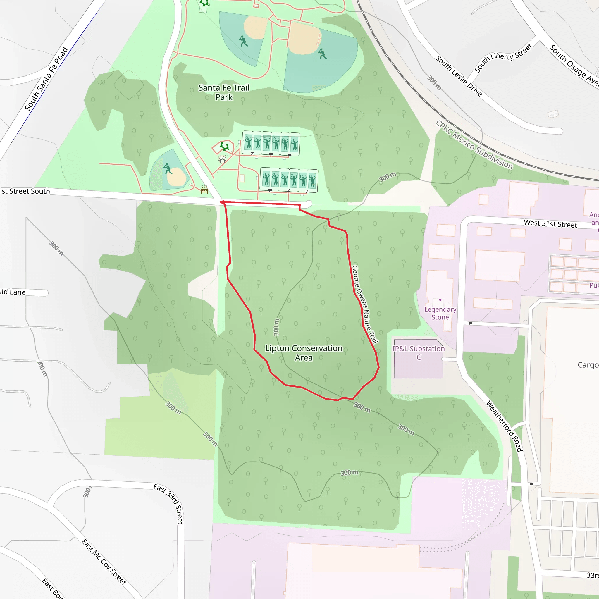 George Owens Nature Loop Trail mobile static map
