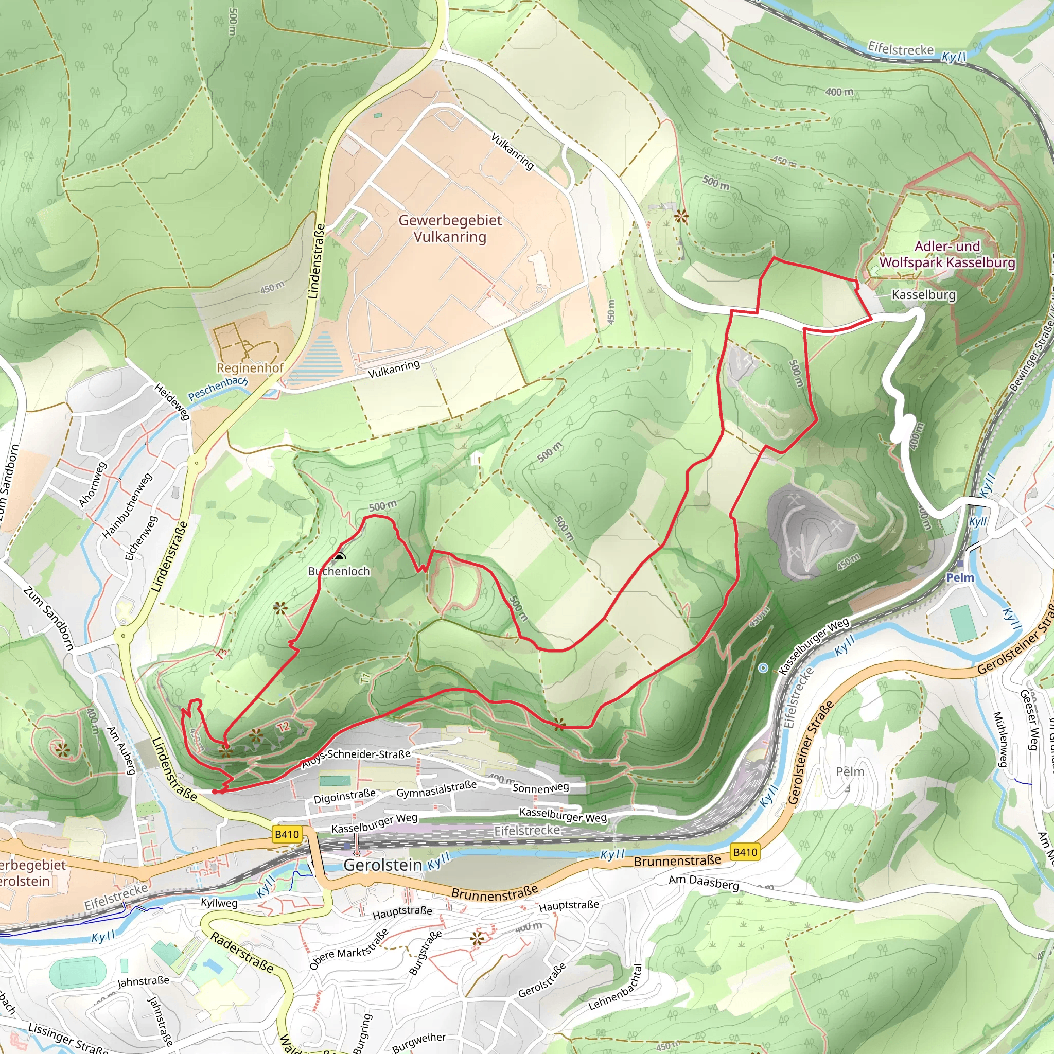 Munterley via Eifelsteig and Vulkanweg mobile static map