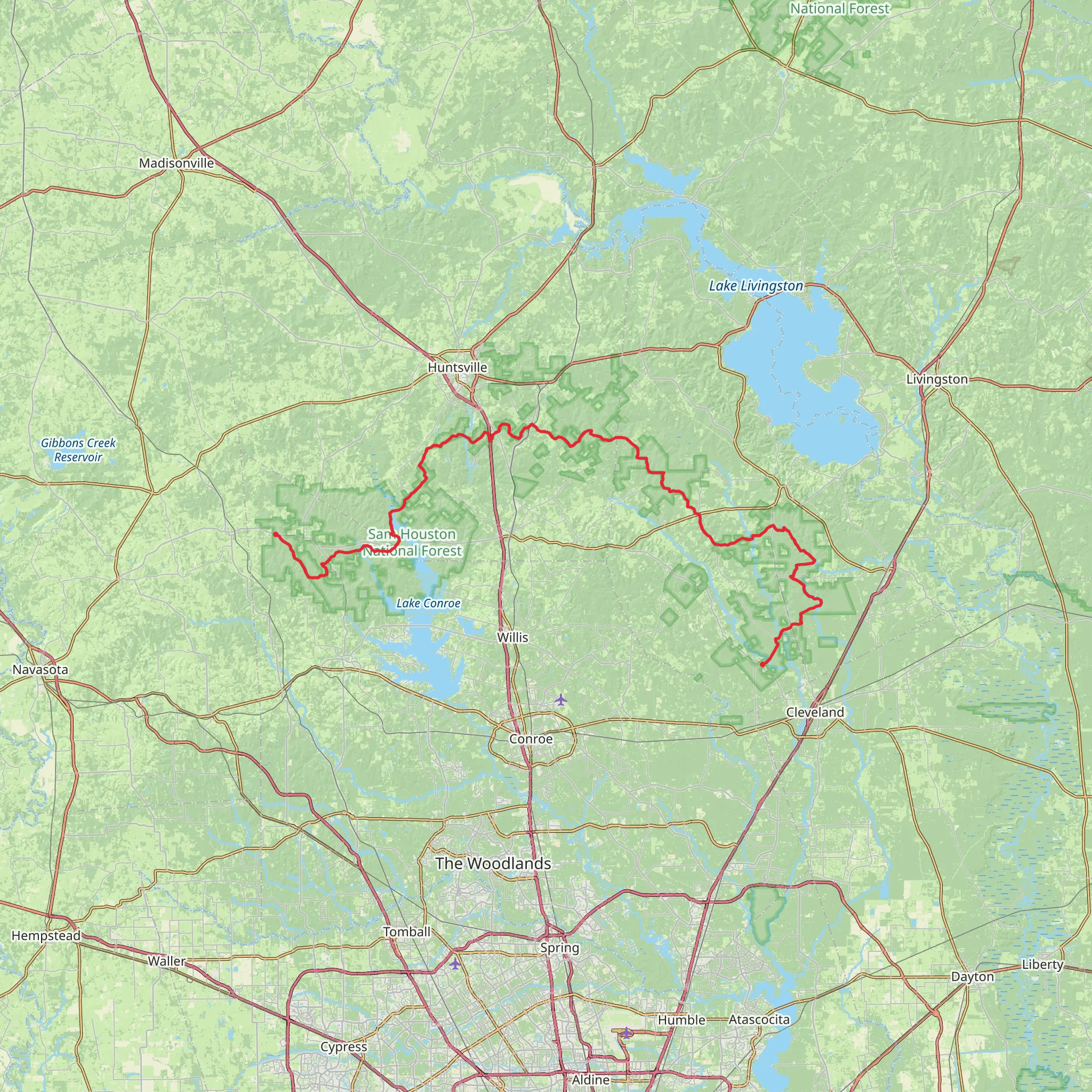 Lone Star Trail mobile static map