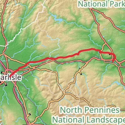 Hadrian’s Wall Path (West to East) 5-Day Challenging Tour (Hillwalk Tours) mobile static map