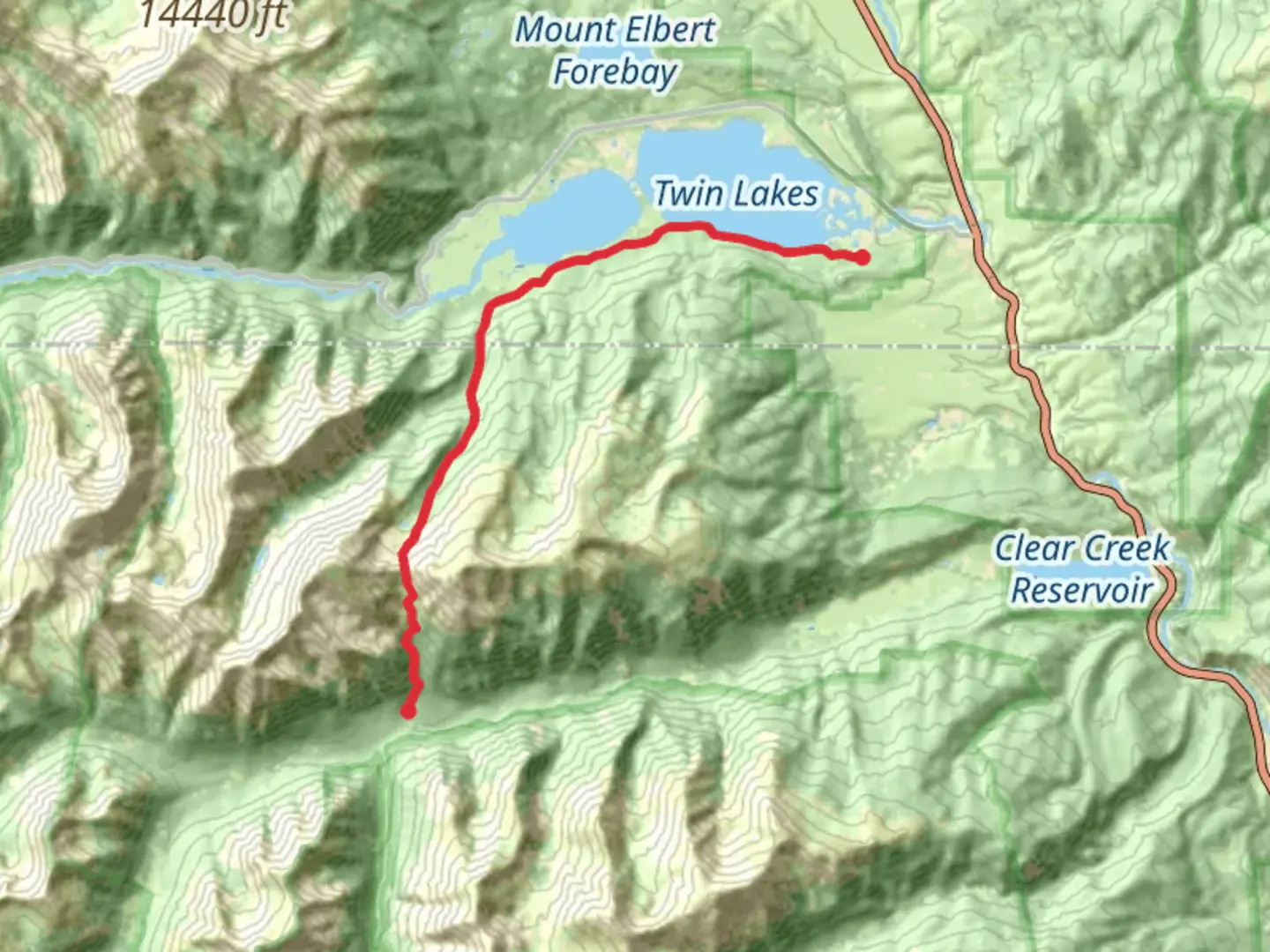 An image depicting the trail Sheep Gulch, Willis Gulch and Collegiate West Trail and its surrounding area.