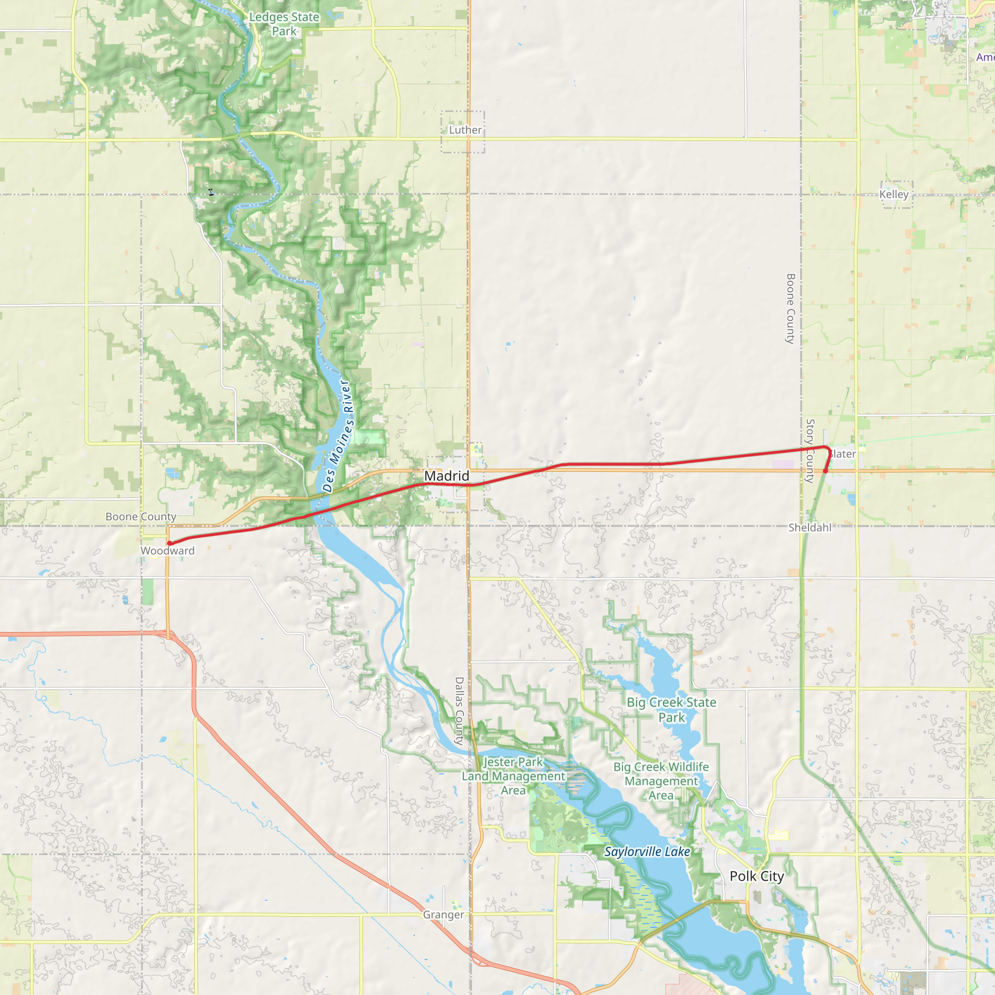 High Trestle Trail mobile static map