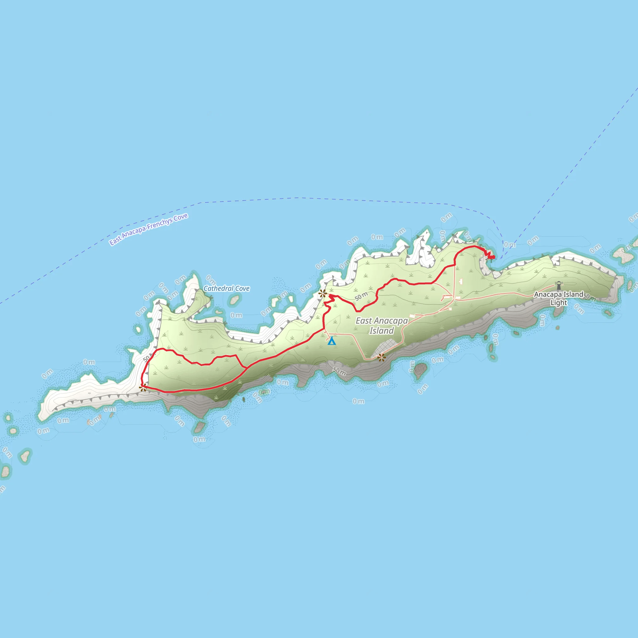 Inspiration Point Trail from Landing Cove mobile static map