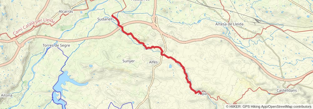 GR 3 Central Path of Catalonia stage 48 Map