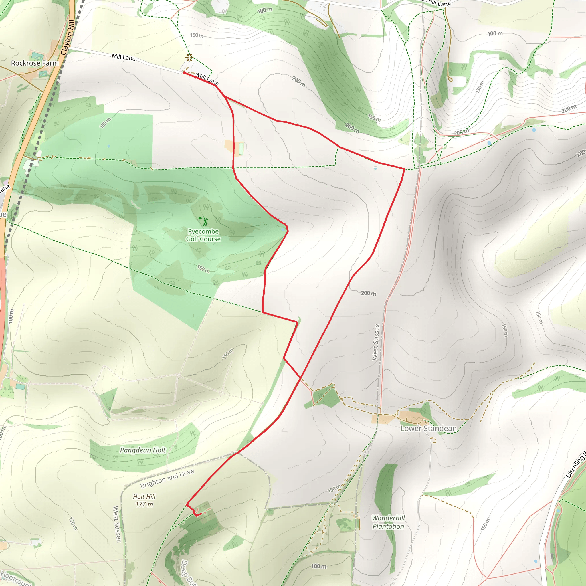 Chattri Memorial Trail mobile static map