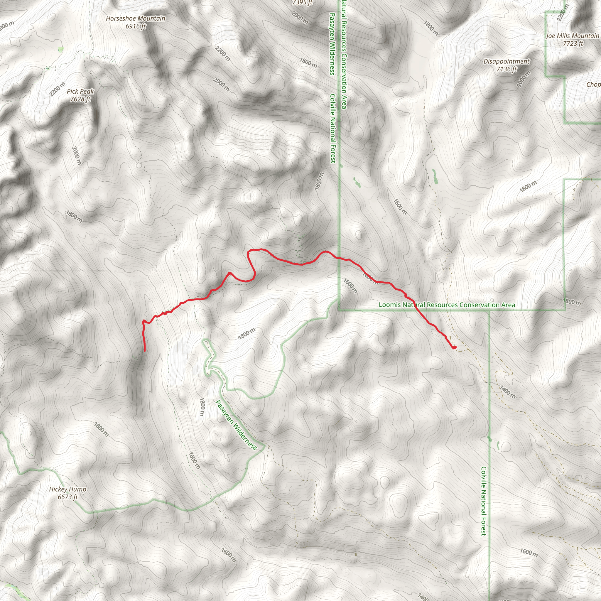 Deer Park Trail via Albert Camp Trail mobile static map